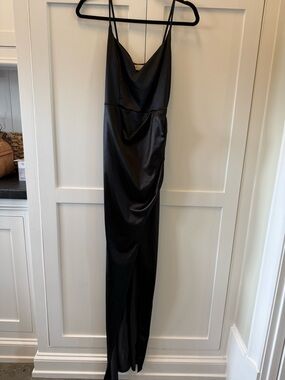 Black Satin Slip Maxi Dress - Altard state